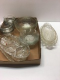 Glass bowls, relish dishes, more