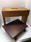 Handcrafted oak bench/ stool,footstool