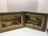 2 framed oil paintings