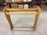 Oak quilt rack