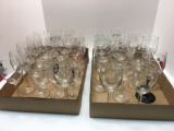 Advertising stemware wine glasses