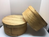 2- vintage cheese boxes