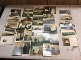 Vintage postcards (photo and view location cards; approximately 80)