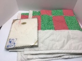 Lap shawl (approximately 36x43), vintage infant woven shawl