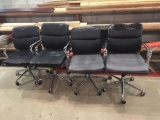 4 rolling office chairs