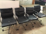 4 rolling office chairs