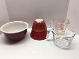 PYREX measrure cups,PYREX bowls,Corningware bowl