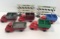 Vintage BANNER plastic dump trucks,playset BY PASS signs