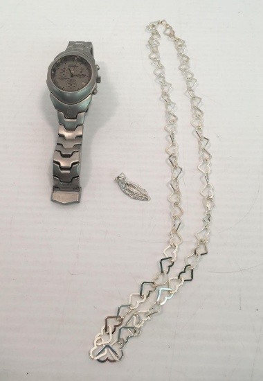 TIMEX IRONMAN watch,costume jewelry necklace