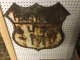 Vintage steel shield Pennsylvania US 11 road sign