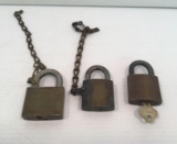 3- PDH brass locks(1 with key)