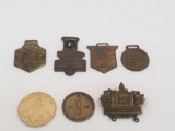 Excavation equipment Pocket watch fobs,firemen tokens,fireman pin back pin