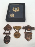 City of Philadelphia Seal pin back pins,antique Pinback fireman convention badges