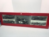 Framed picture collage of vintage fire trucks
