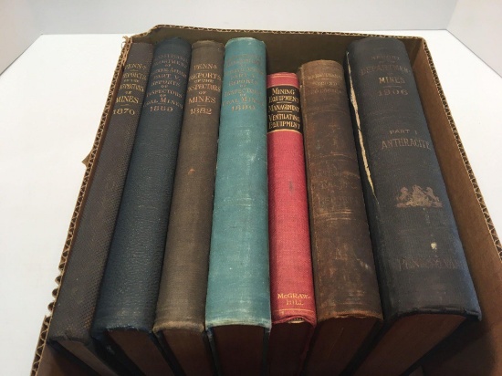 Antique mining books(circa 1870-1906)