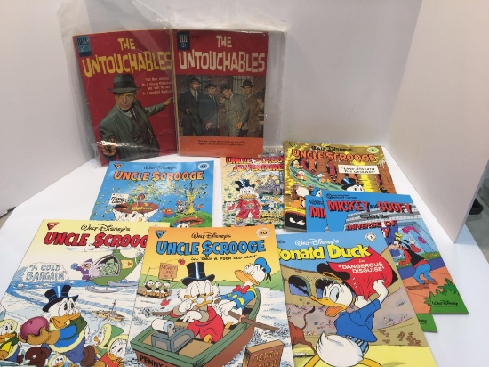 Vintage DELL comic books "THE UNTOUCHABLES",WALT DISNEY comic books "UNCLE SCROOGE",more