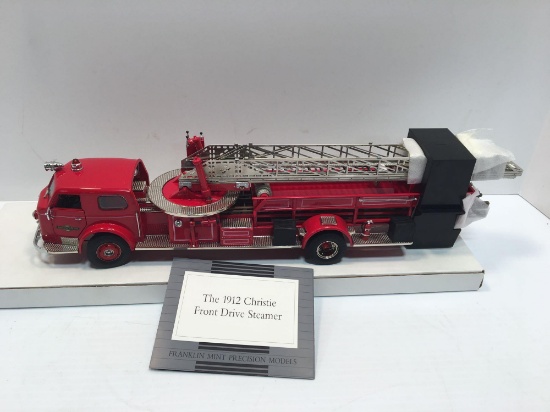 FRANKLIN MINT die cast 1912 CHRISTIE FRONT DRIVE STEAMER fire truck(NIB)