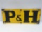 Vintage porcelain over metal P&H coal mining sign