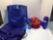 Carryalls, water bottles,toy firefighter helmets(ALPHA FIRE COMPANY)