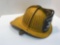 Vintage metal CAIRNS fire helmet/leather front shield(INSPECTOR 37 SPCCFD)