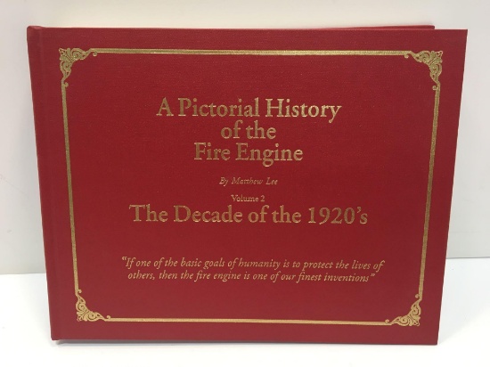 Firefighter themed Book(A PICTORIAL HISTORY OF THE FIRE ENGINE;volume 2;THE DECADE OF THE 1920's)
