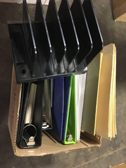 Office supplies (manila folders, three ring binders, more)