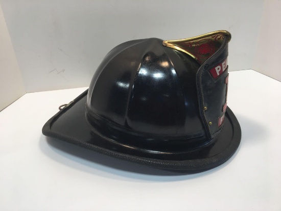 CAIRNS fire helmet/leather frint shield(PENRYN 1 F CO)