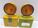 2- DIETZ VISI FLASH Transistorized warning lights