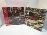 Coca-Cola themed puzzle, firehouse memories themed puzzle