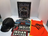 Mining memorabilia,INDIAN CAVERNS License plate and license topper