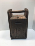 Vintage wooden slide top box