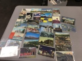 HOWARD JOHNSON and mining themed postcards,(approximately 35)