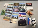 Mining themed postcards,Field of Dreams movie pictures,Toy Museum post cards,more