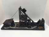 Wooden handcrafted coal mine model
