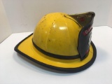 Vintage CAIRNS fire helmet/leather front shield(OLMSTED FD)