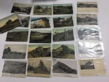 Vintage Mining themed postcards