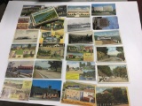 Vintage roadside/restaurant themed postcards (approximately 50)