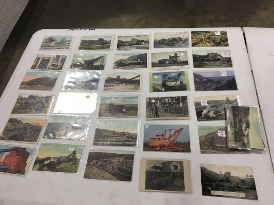 Vintage mining themed postcards (approximately 50)
