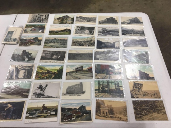 Vintage mining themed postcards (approximately 45)