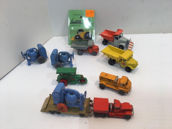 Vintage LESNEY die cast trucks,construction vehicles,more