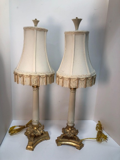 2 matching LENOX table lamps