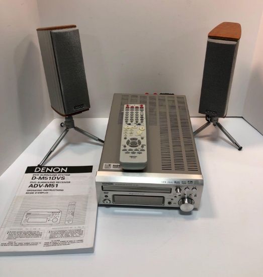 DENON (model ADV-M51) surround receiver/speakers and remote