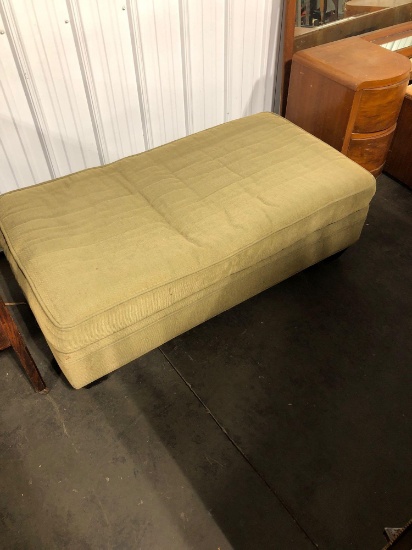 Vintage green settee/sofa ottoman