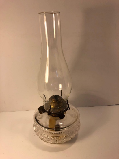 Vintage glass kerosene lamp