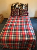 Single bed/headboard and pillows
