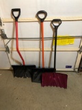 3 snow shovels