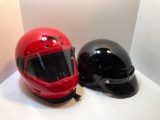 2- motorcycle helmets