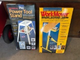 Power tool stand, roller support stand