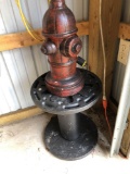Plastic spool, decorative yard fire hydrant