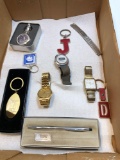 Watches, pocket watch, keychains,CROSS pen, more
